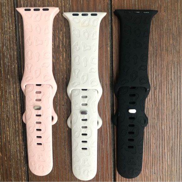 Set of 3 Apple Watch Leopard Print Bands - Picture 3 of 5